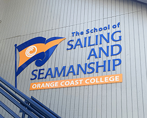 Lettering on side of the building says School of Sailing and Seamanship